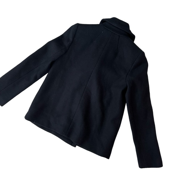 Milly Navy Blue Double Breasted Wool Pea Coat - Picture 2 of 4
